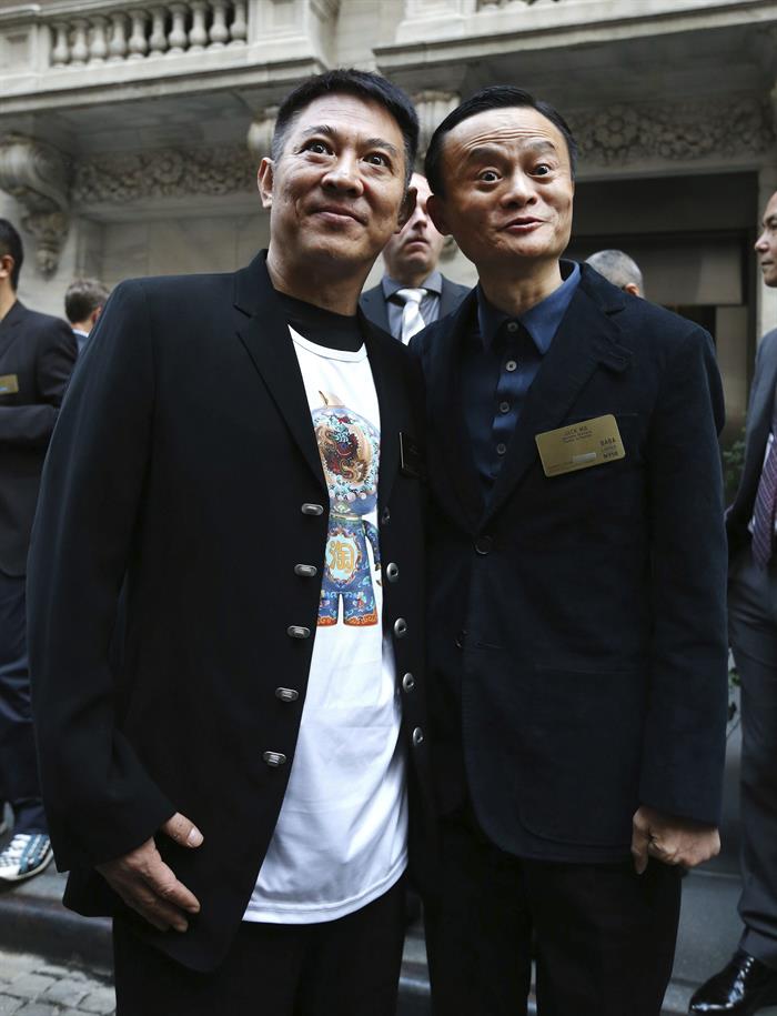  Pelakon Jet Li dan ahli taipan Jack Ma bergabung untuk mengambil taichi ke Sukan Olimpik